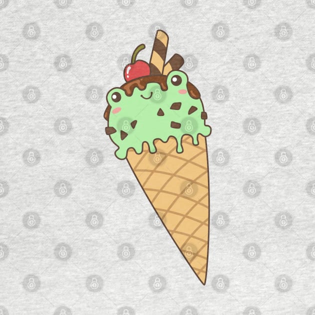 Mint & Choco Frog Ice Cream by ElectricFangs